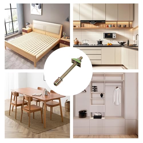 Semetall 10 Sets Bed Frame Hardware Connector Kit M8×100mm