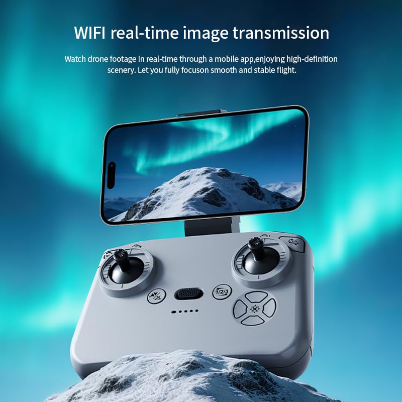 Drone with HD Camera for Beginners, One Key Takeoff/Landing, Altitude Hold, Headless Mode, 3D Flips, Trajectory Flight, 3 Speed Modes, Easy to Fly for Beginners Adults, Aerial Photography Mini Drone, Lightweight Portable Small Quadcopter for Outdoor Tr...