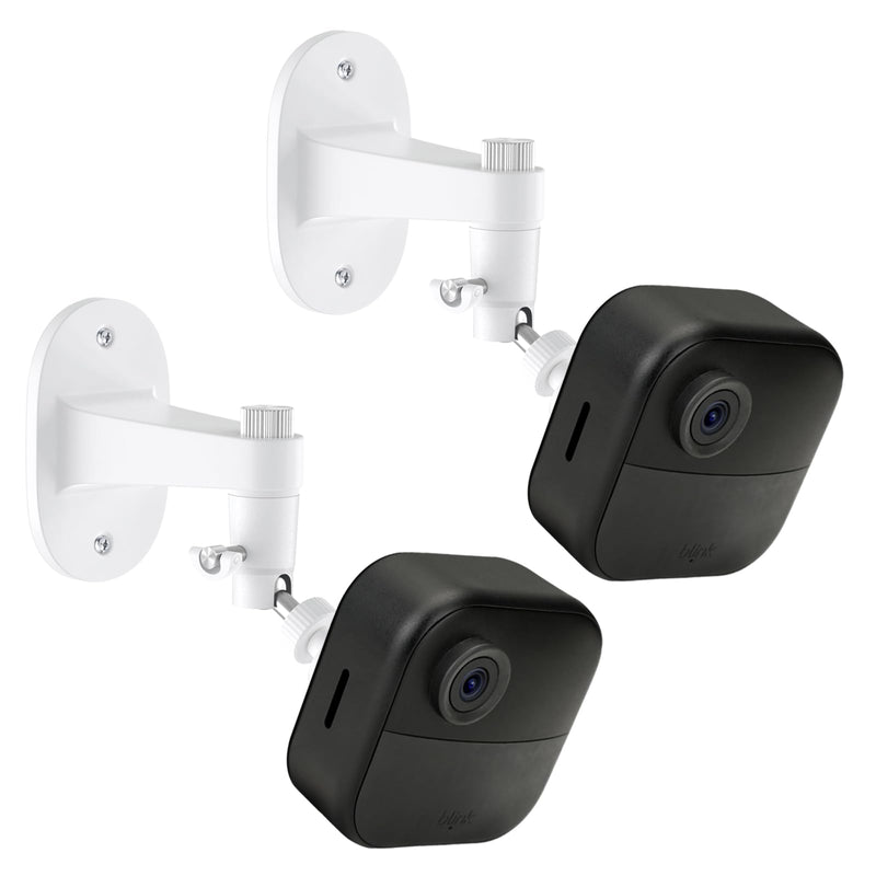 2Pack Adjustable Security Wall Mount Bracket for Blink Outdoor 4 (4th Gen) / (3rd Gen), Blink XT / XT2, Blink Mini, Perfect View Angle for Your Blink Surveillance Camera - White