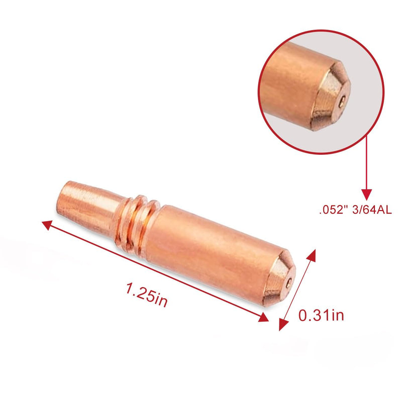 Contact Tips 206189 .052" 3/64AL Fits Miller Spoolmatic 15A 30A Pro Spool gun & XR Series Welding Gun Consumables 40PK 206189 40PK