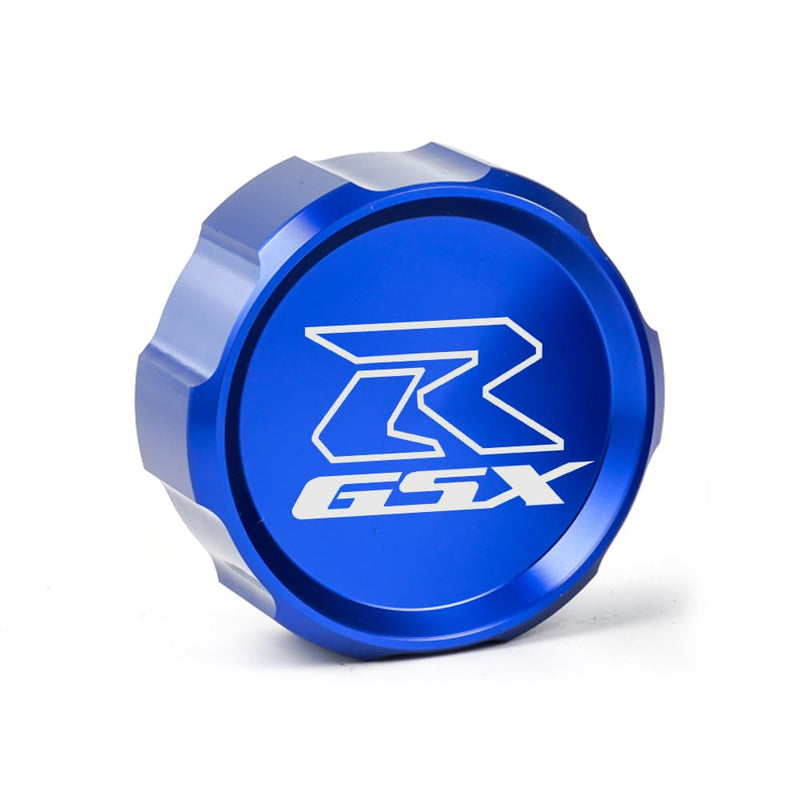 MOWOK For Suzuki GSX-R Gsxr 600 750 1000 GSX-R750 gsx-r600 gsxr1000 Motorcycle CNC aluminium alloy Front Brake Fluid Reservoir Protection Cover and Reservoir cap sock (Blue) Blue