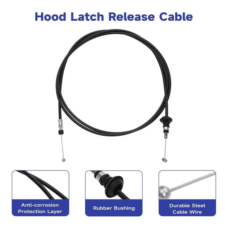912-416 Hood Release Cable Compatible witn 2008-2015 Scion XB, Hood Latch Cable Replaces 5363012640 912-416