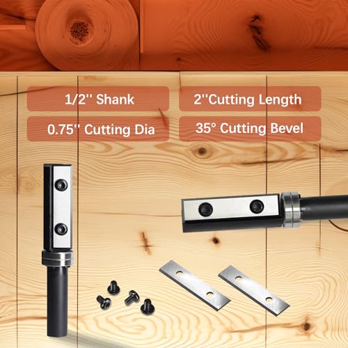 1/2'' Shank Flush Trim Router Bit with Bearing Flush Trim Bit, 1/2 Trim Router Bit Pattern Template Flush Router Bit 2" Cutting Length for Woodworking Trimming