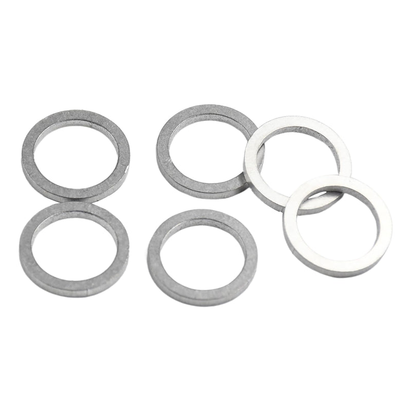 6PCS 90430-14M09-00 Oil Drain Plug Gasket, 90430-14228-00 Crush Washer Seal Ring Compatible with Yamaha Outboard F15 F20 F25 F30 F40 F50 F60 F70 F80 F100 F115 F150 F200 F225