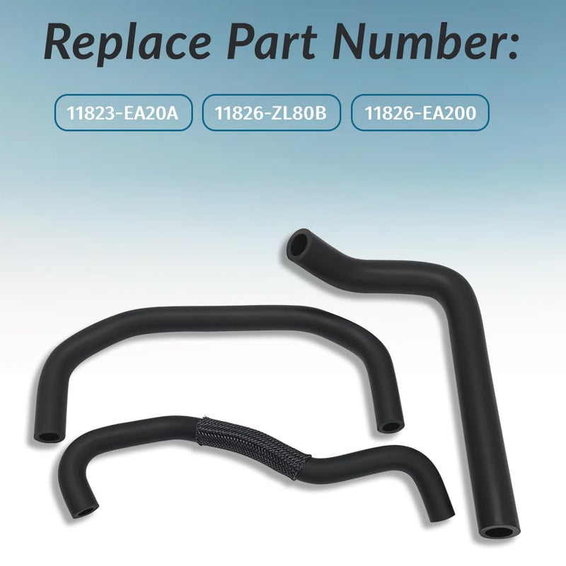 3PCS Breather Hoses with PCV Valve Compatible with Nissan Frontier Pathfinder Xterra NV 1500 2500 3500 Replace 11823-EA20A 11826-ZL80B 11826-EA200 11810-6N202