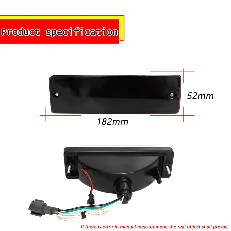 GTINTHEBOX For 1988-1997 Nissan Hardbody PickUp, 1988-1995 Nissan Pathfinder Front Bumper Turn Signal DRL Daytime Running Light Smoked Lens Amber/White LED Lamp