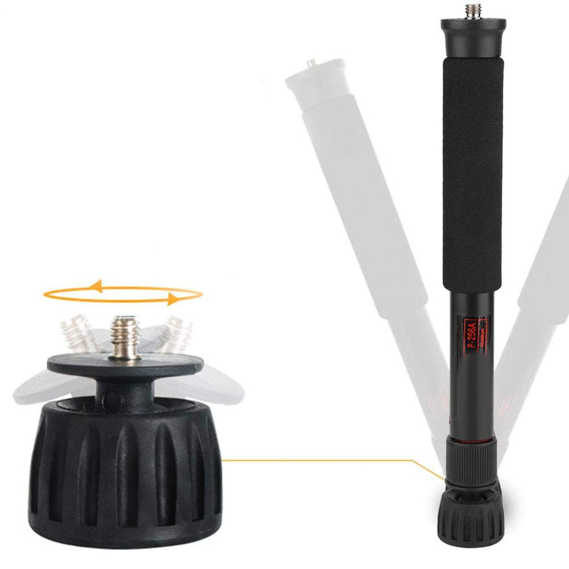 Mini Camera Monopod 48 Inch, Portable Adjustable Height Monopod Selfie Stick Mount Support Rod for DSLR Camera Mirrorless Camera, Flash, Mobile Phone(P-256A)