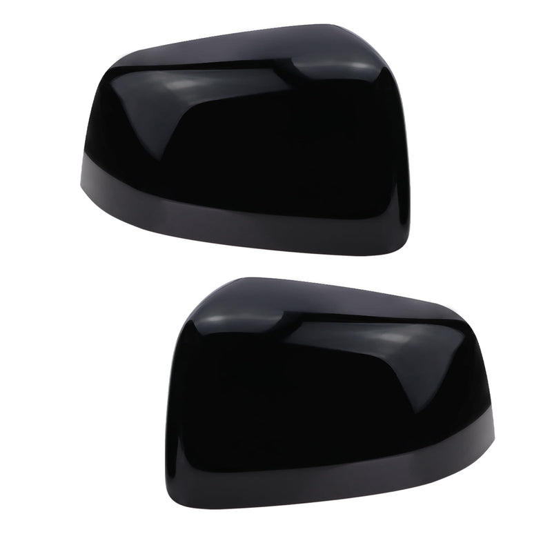 Left and Right Side Mirror Cover Cap and Door Handle Covers Compatible with 2011-2021 J-eep Grand Cherokee D-odge Durango (Black) Black