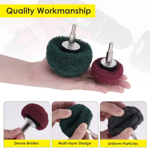 6 PCS Non Woven Abrasive Buffing Polishing Wheel Drill Attachment Set