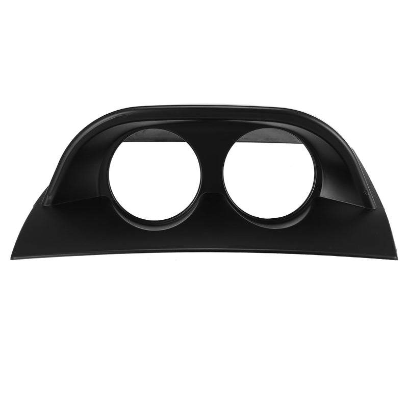 X AUTOHAUX 52mm 2" Dual Hole 2 Holes ABS Plastic Universal Console Dashboard Gauge Holder Dash Gauge Pod Car Meter Mount Bracket Dome Lip Instrument Panel Shell Black