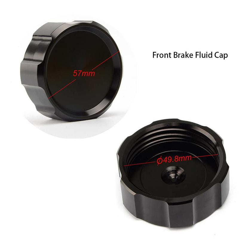 MOWOK For YAMAHA YZF R7 YZF-R7 YZFR7 2021 2022 2023 2024 Motorcycle Accessories Front Rear Brake Fluid Oil Cylinder Reservoir Cover (Black) Black