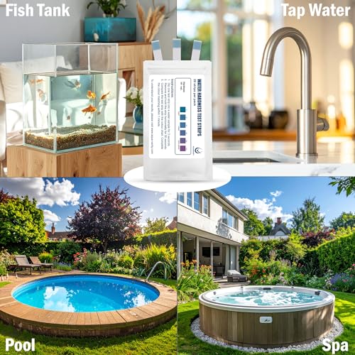 Water Hardness Test Strips – Pack of 20 – Fast & Accurate Results in 30 Seconds – Water Hardness Test Kit for Calcium & Magnesium Levels – Tap, Aquariums, Pools, Hot Tubs, and Appliances