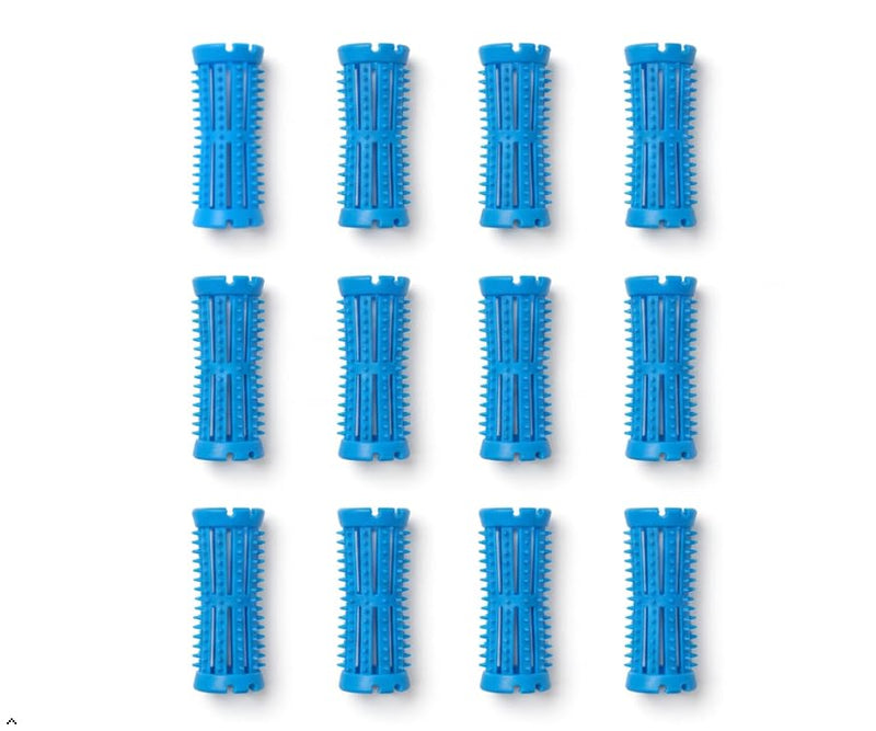 Salon Styled Heatless Curls Suitable For Wet Or Dry Hair With Pins. | Rollers For Long & Short Hair. Blue (20mm)