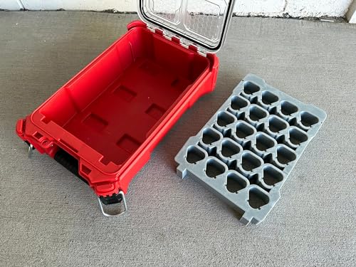 Generic Jonah Pope Design 3d Printed Insert for M12 Battery and Packout Organizer (Insert only) (Red) Red