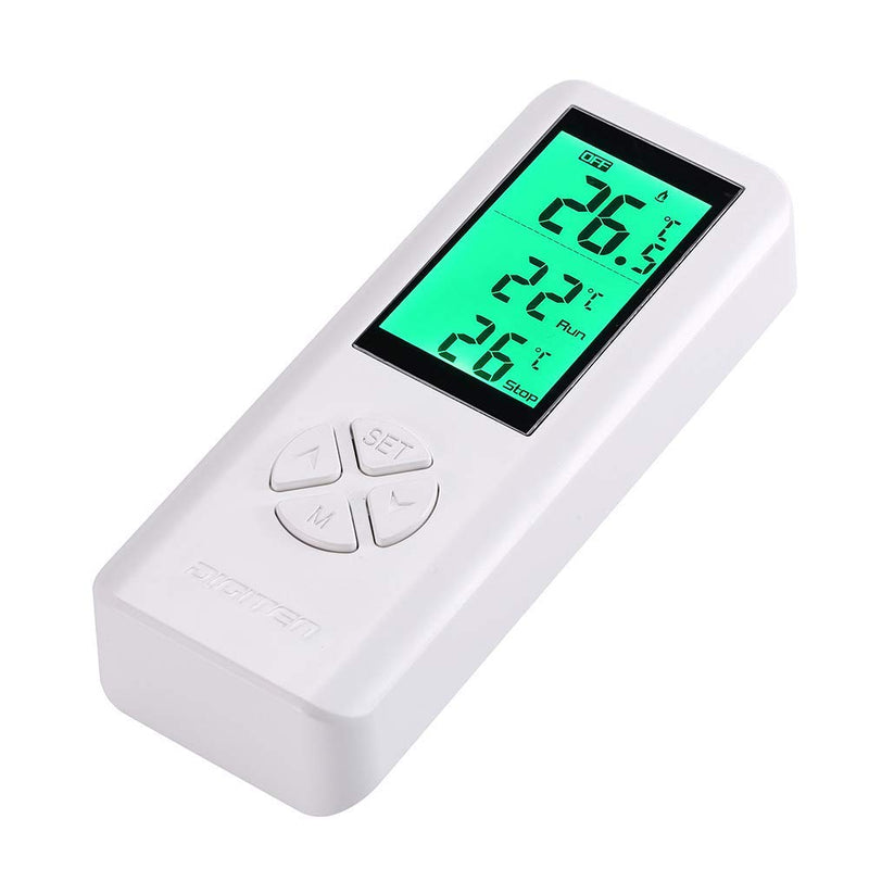 DIGITEN WTC200 Wireless Temperature Controller Thermostat Outlet Remote Control Thermometer with 2m/6ft NTC Temp Sensor Probe Heating Cooling Mode for Fan Heater Greenhouse Homebrewing Reptile 1. White