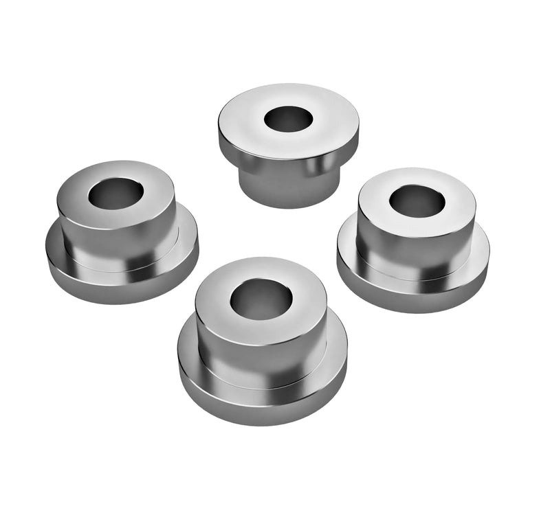 CNC Solid Billet Handlebar Riser Bushings Compatible With Harley Softail Dyna Sportster 1984-2016,Low Rider,Street Bob,CVO,Super Glide,Wide Glide,Switchback,Fat Bob,Daytona,Sturgis Silver