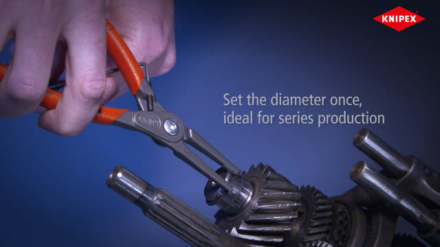 KNIPEX Tools - Precision Circlip Pliers, Internal, 90 Degree Angled, 1 37/64"-3 15/16" Bore Dia. (4821J31), 8.50 8.5-Inch standard packaging