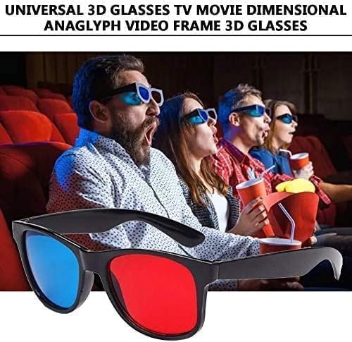 4Pcs Red and Blue 3D Glasses Universal TV Movie Dimensional Video Frame 3D Glasses DVD Game Glass 3D Style Glasses for 3D Movies Games,3D Viewing Glasses,Light Simple Design,Accessories