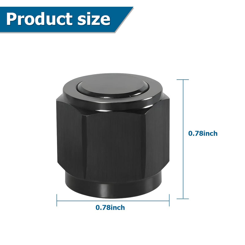10AN Female Flare Cap Block Off Fitting Plug, 2PCS Aluminum Swivel Hex Head Nut Port Adapter, Automotive Modification Accessories for Fuel Oil Line 10AN