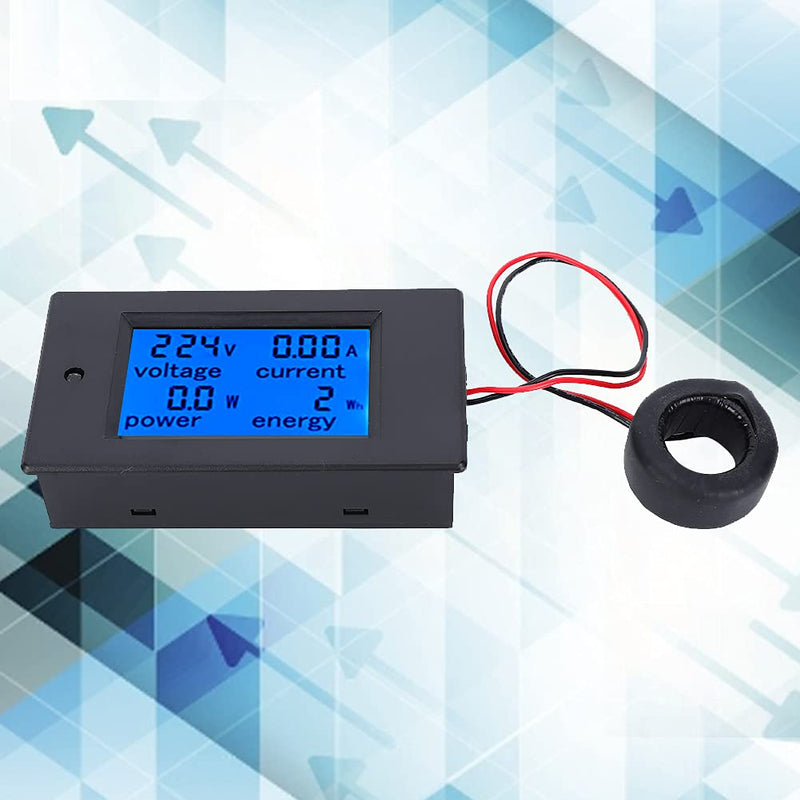 Digital Multifunction Meter, AC 80-260V 100A AC Volt Amp Tester Voltmeter Ammeter Watt Meter, LED Display Digital Current Voltage Power Energy Meter with Overload Alarm Function