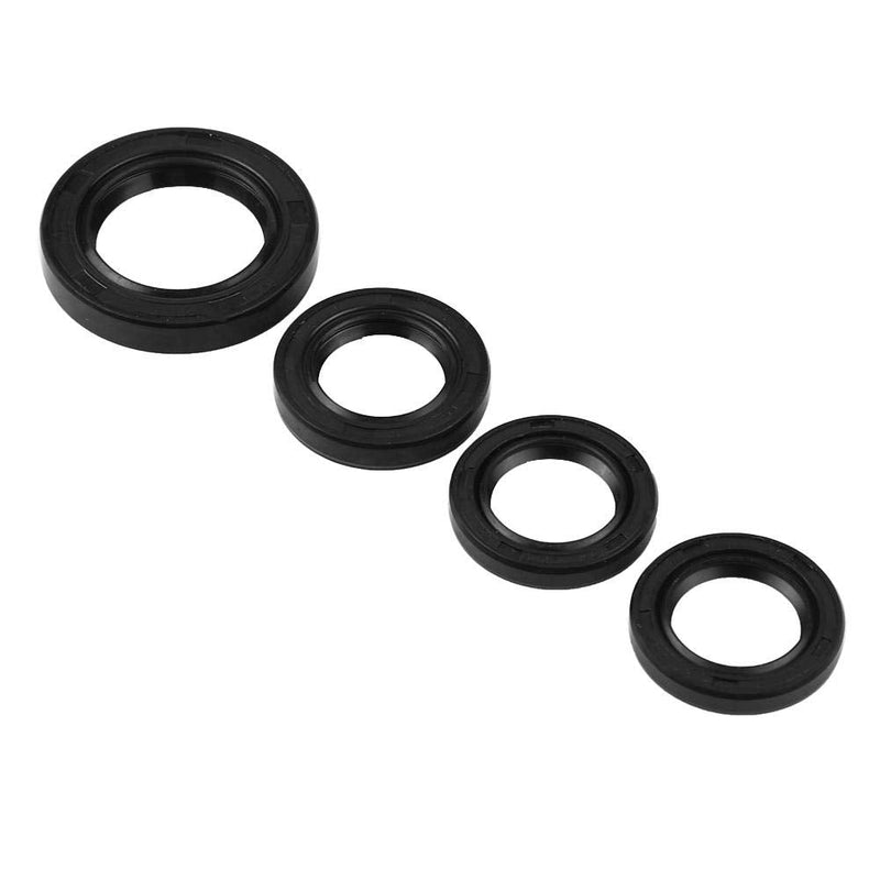 Gy6 Oil Crankshaft Seal,GY6 Oil Seal,4 Pcs Engine Oil Seal Kit Engine Crankshaft Gear Crank Case Oil Seal Rubber for GY6 125cc 150cc 152 157QMJ Hrc216 Seal