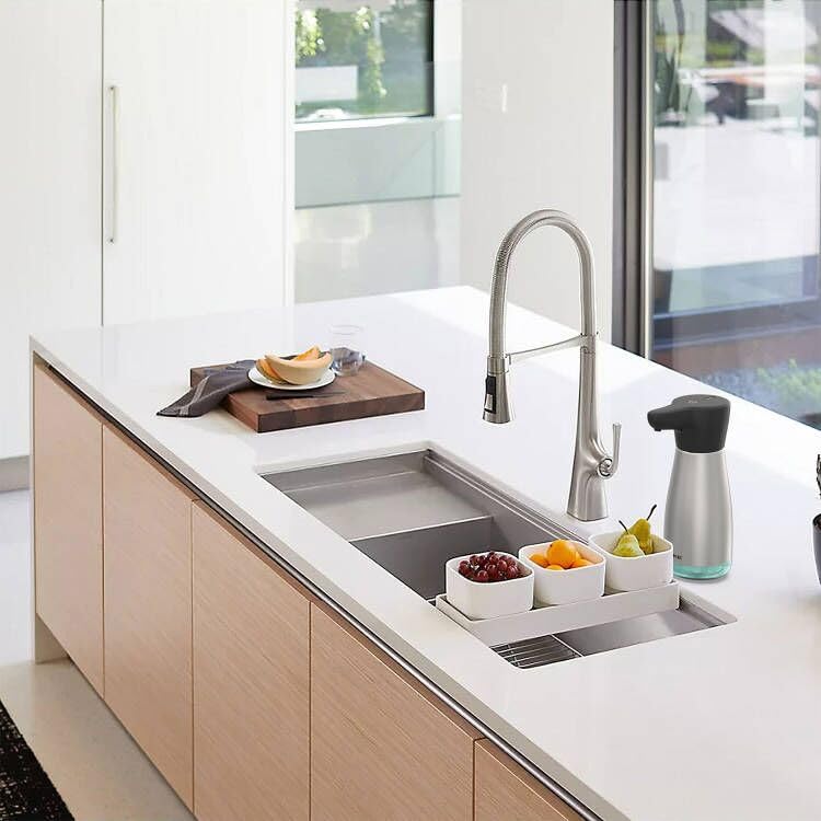 AIKE Magnetic Charging Waterproof Automatic Soap Dispenser for Liquid Soap Spot Resist Stainless Finish 14fl.oz. Model AK1337 Brushed Stainless Steel Finish