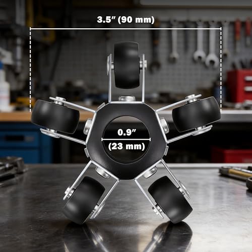 ZELCAN Sewer Camera Guide Wheel, 0.9 in / 23 mm Guide Wheels Protective Cover with Pulleys, Pipe Drain Inspection Camera Accessory for 3.5 in / 90 mm Pipes