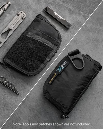 VIPERADE VE10 EDC Pouch Small Multitool Pocket Pouch with DIY Patche Area Black