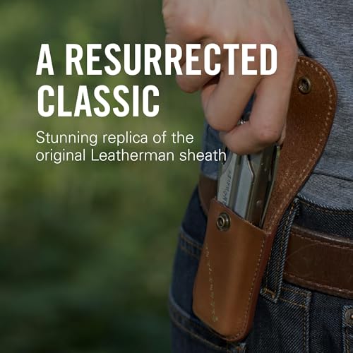 LEATHERMAN Heritage Leather Snap Sheath for Multi-Tools, Brown, Medium