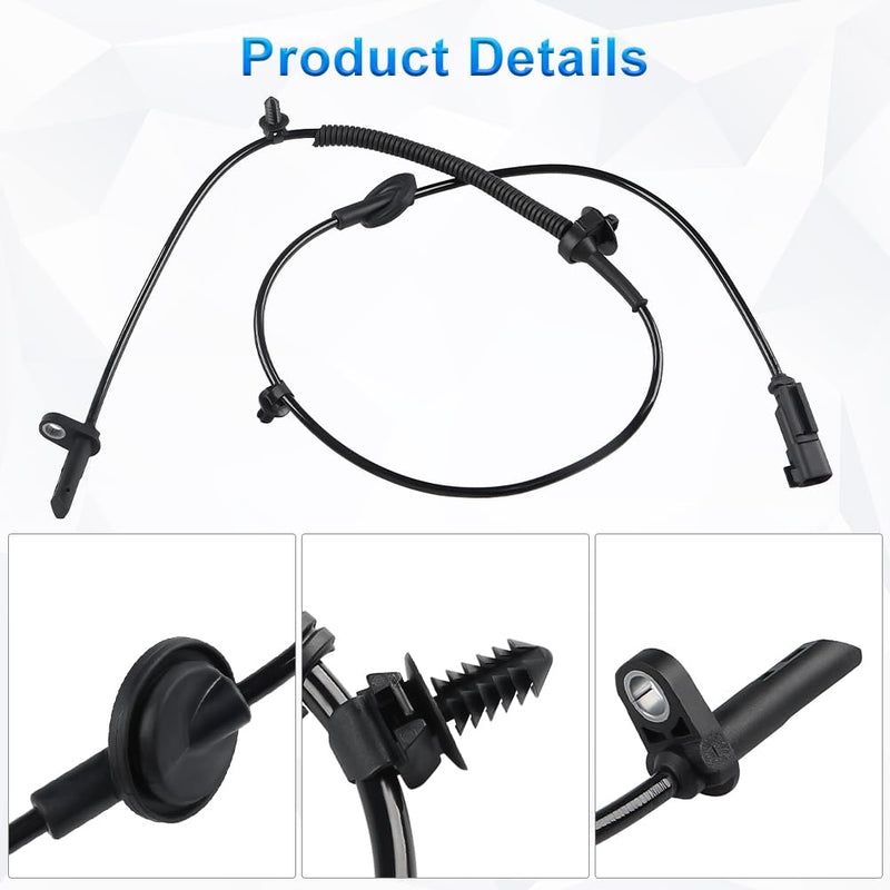 4 Pcs ABS Wheel Speed Sensor Compatible with Chevy Traverse 2009 to 2017, Buick Enclave 2008 to 2017, GMC Acadia 2007 to 2016, Saturn Outlook 2007 to 2010, Replacement for 22739728, 22739727