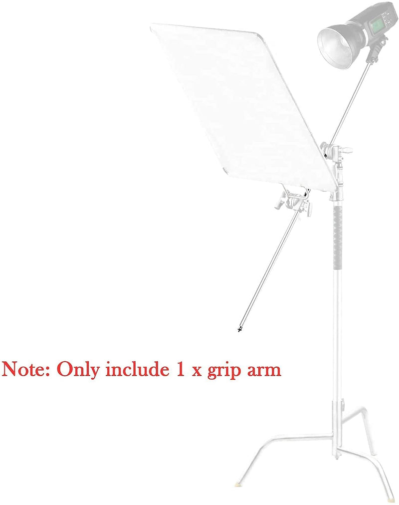 Soonpho 50 inch Extension Grip Crossbar Arm for Heavy Duty C Stand with 1/4 & 3/8 Thread for Softbox,Reflector,Umbrella,Flags, Diffusion and Other Studio Video Photography Equipment Boom Arm kit A