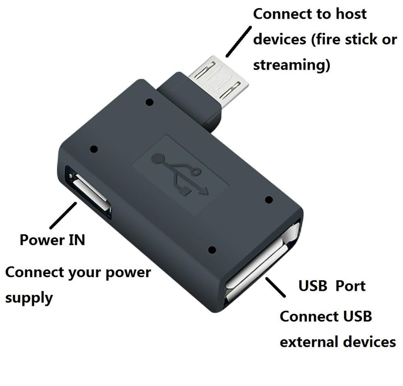 OTG Cable Adapter for fire Stick 4K Max,Added Memory to Your fire tv Stick,Compatible with Streaming Android Phone Tablet etc Device 3-Pack
