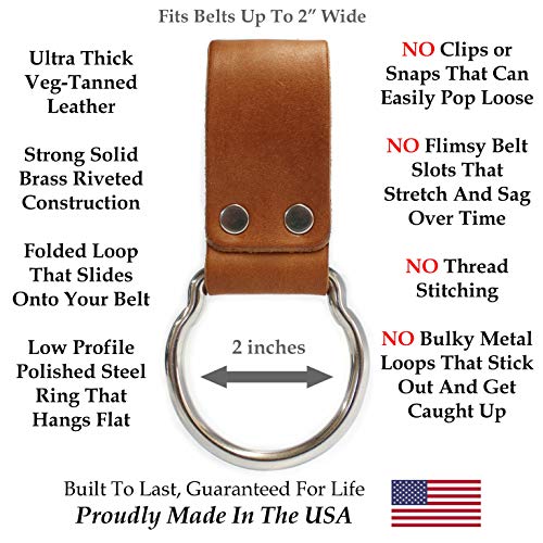 American Bench Craft Leather Hatchet & Hammer Holder - Hatchet & Hammer Tool Holster Brown