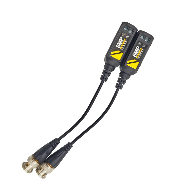 10 Pairs 4K Passive HD BNC Video Balun Transceiver Transmitter Via UTP RJ45 Cable AHD/TVI/CVI/CVBS Cable Connectors for 720P/960P/1080P/3MP/5MP/8MP BNC Male CCTV Security Camera System