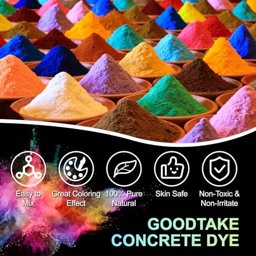 GOODTAKE Iron Oxide Powder, Green Concrete Color Pigment, Color Dye for Cement, Concrete, Clay, Pastel, Mortar, Grout, Mix DIY, Epoxy Resin (20 oz) 20 Ounce (Pack of 1)
