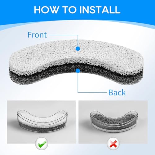 Dog Water Filter Replacement for DF10 DF30 Pet Fountain - 4 Pack White 4PACK
