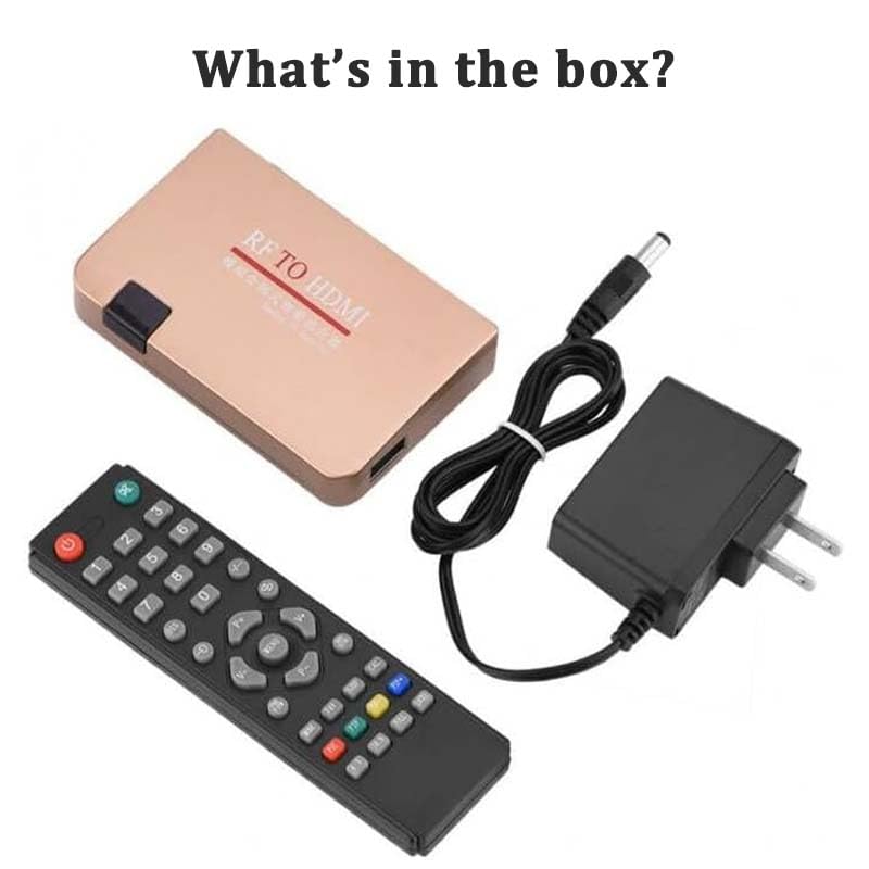 RF Demodulator Coax to HDMI UHF Modulator VHF Adapter Coaxial Converter for JVC Videodisc Betamax VCRs VHS Camcorder Video CD Player Magnavox Odyssey Atari 2600 to HDTV HD Digital Projector Monitor TV