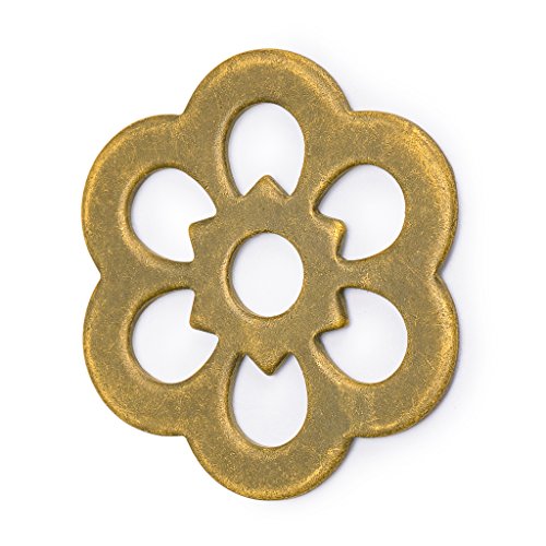 HP Clover Brass Backplate Washers, 10-Pack, 1.3 in