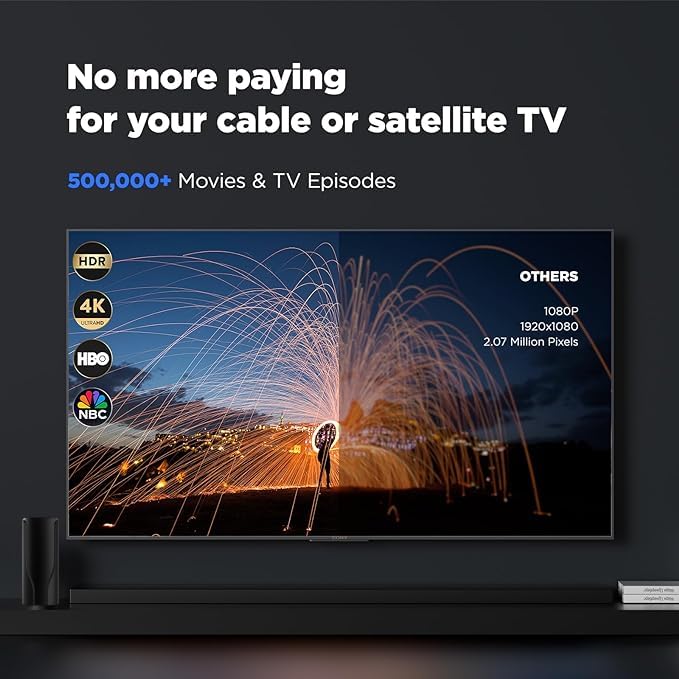 Digital TV Antenna Indoor Outdoor,2200+ Miles Long Range HD Antenna for Smart TV and All Older TV's for Local Channels,Supports 4K 1080P with Amplifier Signal Booster & 36ft Cable Black Compact