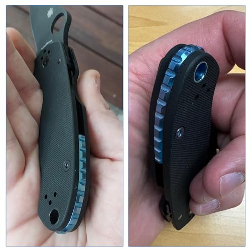 Titanium Back Spacer for Spyderco Para Military 3 Black
