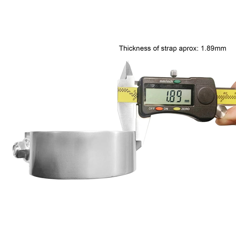 4 Inch Exhaust Clamp, Narrow Band 304 Stainless Steel Clamp for Muffler, 1 Pc 4 Inch