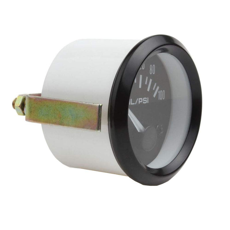 ESUPPORT Universal Car 2" 52mm Pointer Oil Press Pressure Gauge Meter Celsius White LED Light Indicator Display Electrical Oil Press Gauge
