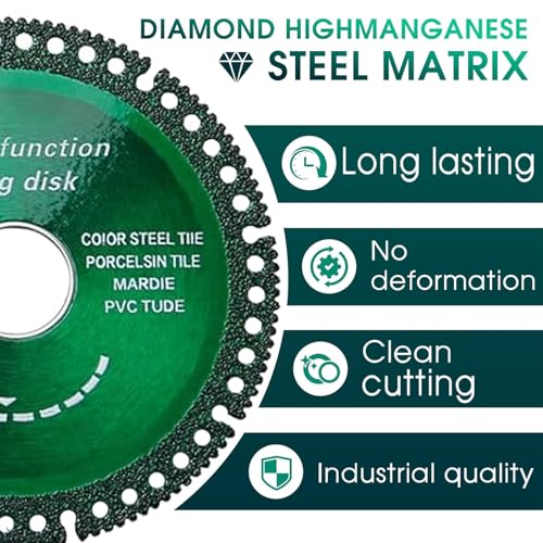 Indestructible Disc 2.0, 6 Packs 4 in Indestructible disc for Grinder, Indestructible Grinder Disc for Angle Grinder 7/8", Cutting Discs for Smooth Cutting, Chamfering, Grinding of Materials (6 Pack) 6 Pack