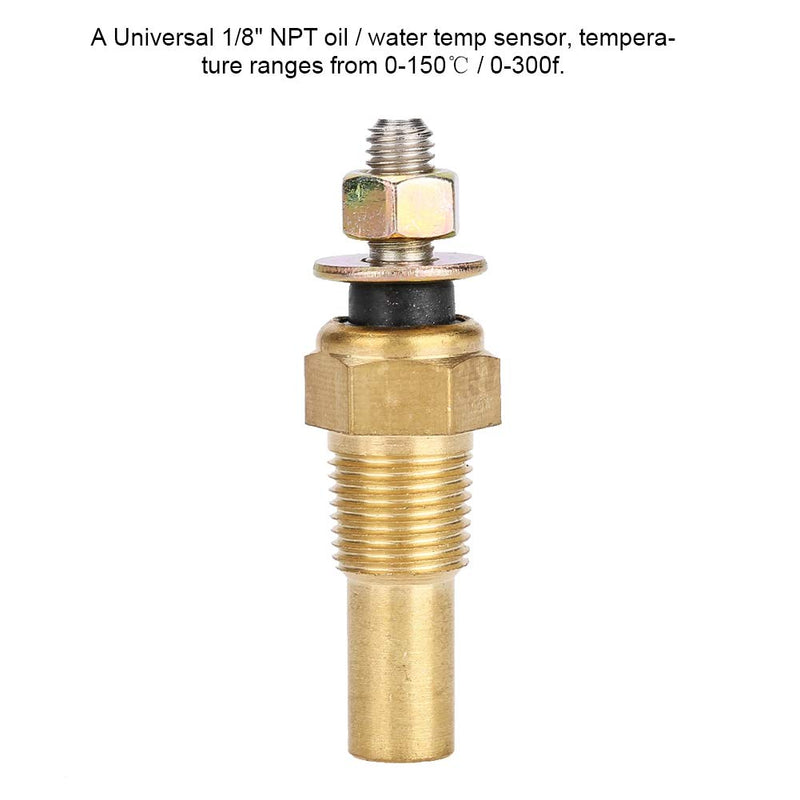 Coolant Temperature Sensor, Water/Oil Temp Temperature 1/8 NPT Electrical Sender Transmitter Sending Unit Temp Sensor