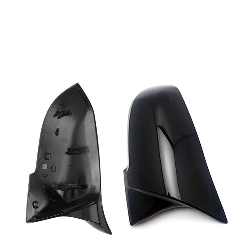 Door Rearview Mirror Cover Cap Replacement for BMW F20 F22 F23 F30 F31 F32 F33 F36 F87 M2 X1 E84 (Glossy Black) Glossy Black