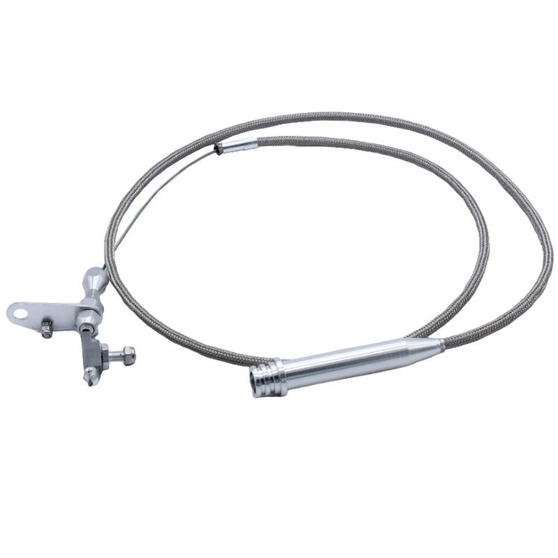 Transmission Kick Down Cable For GM 700-R4 Chevy Pontiac Oldsmobile Buick Etc, Stainless Steel Braided SBC BBC Transmission Detent Kickdown Wiring Kit