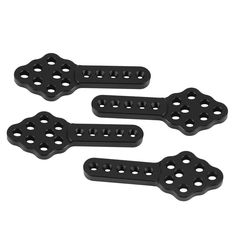 Lantro JS Rear Shock Mount, 51mm Adjustable 2 Colors RC Car Shock Mounts, for RC Car Replacement for 1/10 RC Crawler Repair(Black)