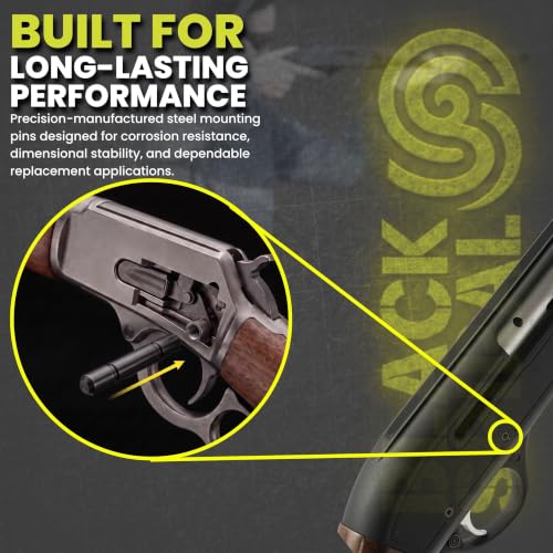 Precision Black Steel Mounting Pins Compatible with Escort 20 Gauge Models, Durable Replacement Hardware Components, Corrosion Resistant Construction, 2-Pack Set