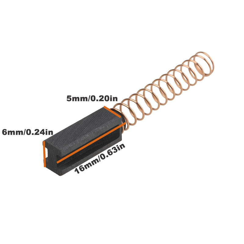 8Pcs Carbon Brushes Compatible with Leister Hot Jet S – 5x6x16 mm Motor Brushes with Spring 100.645