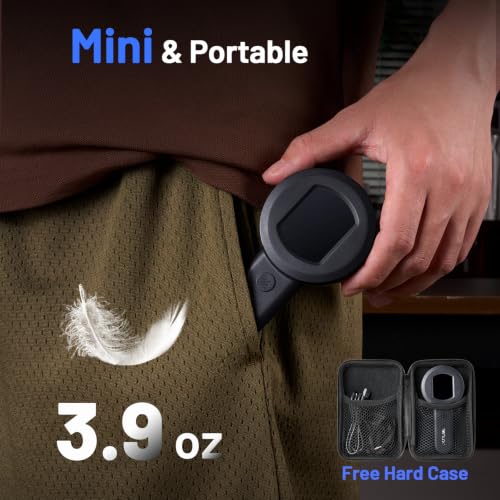 TOMLOV P10 Microscope for Adults Kids, Handheld Coin Magnifier with Light Black